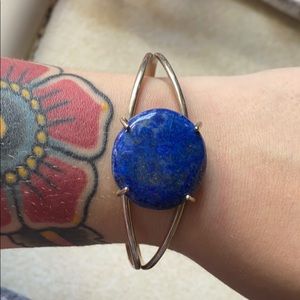 Lapis lazuli and sterling silver bracelet